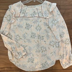 Loft blouse- pale pink floral